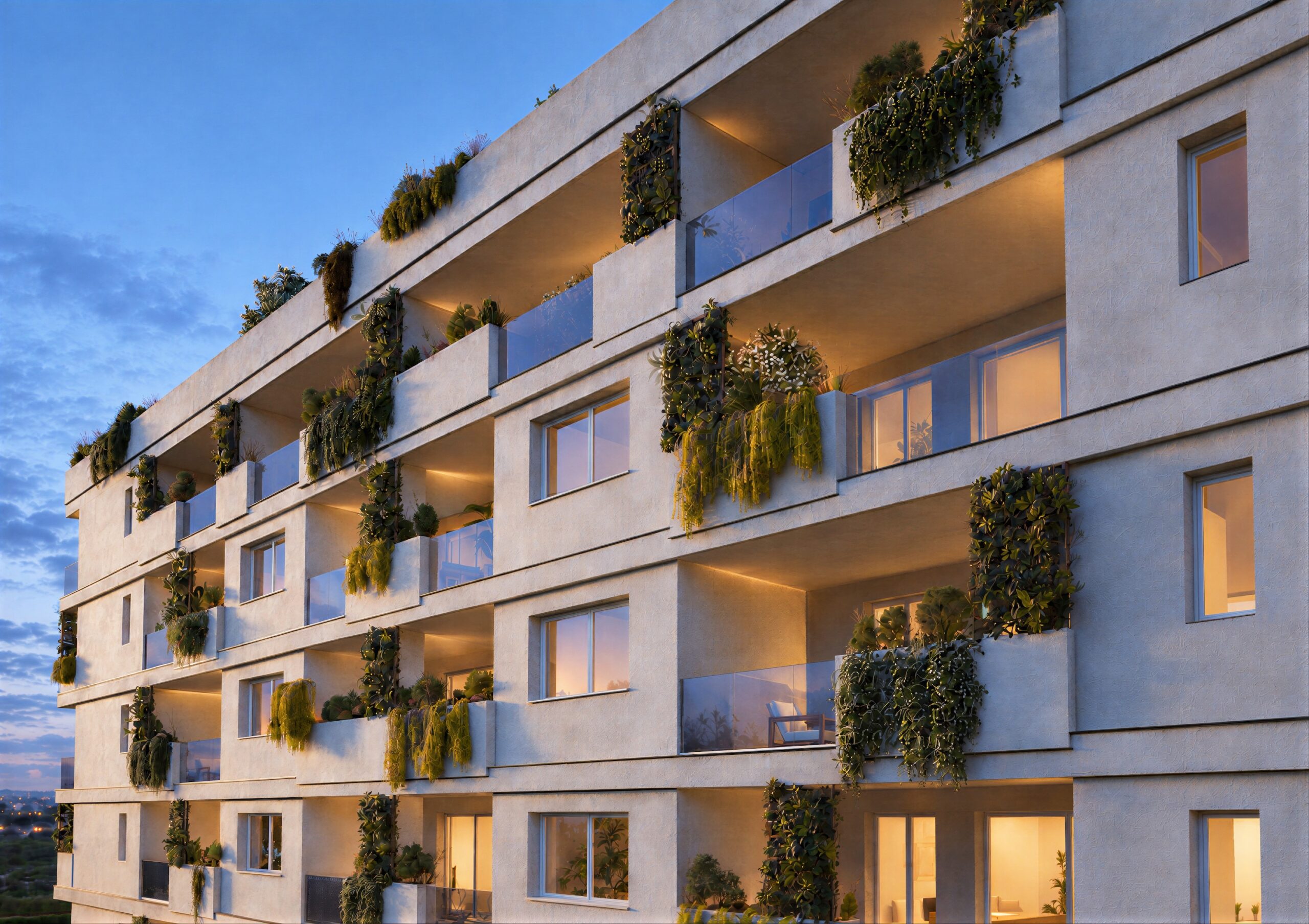 Dettaglio architettonico delle residenze Euclidya